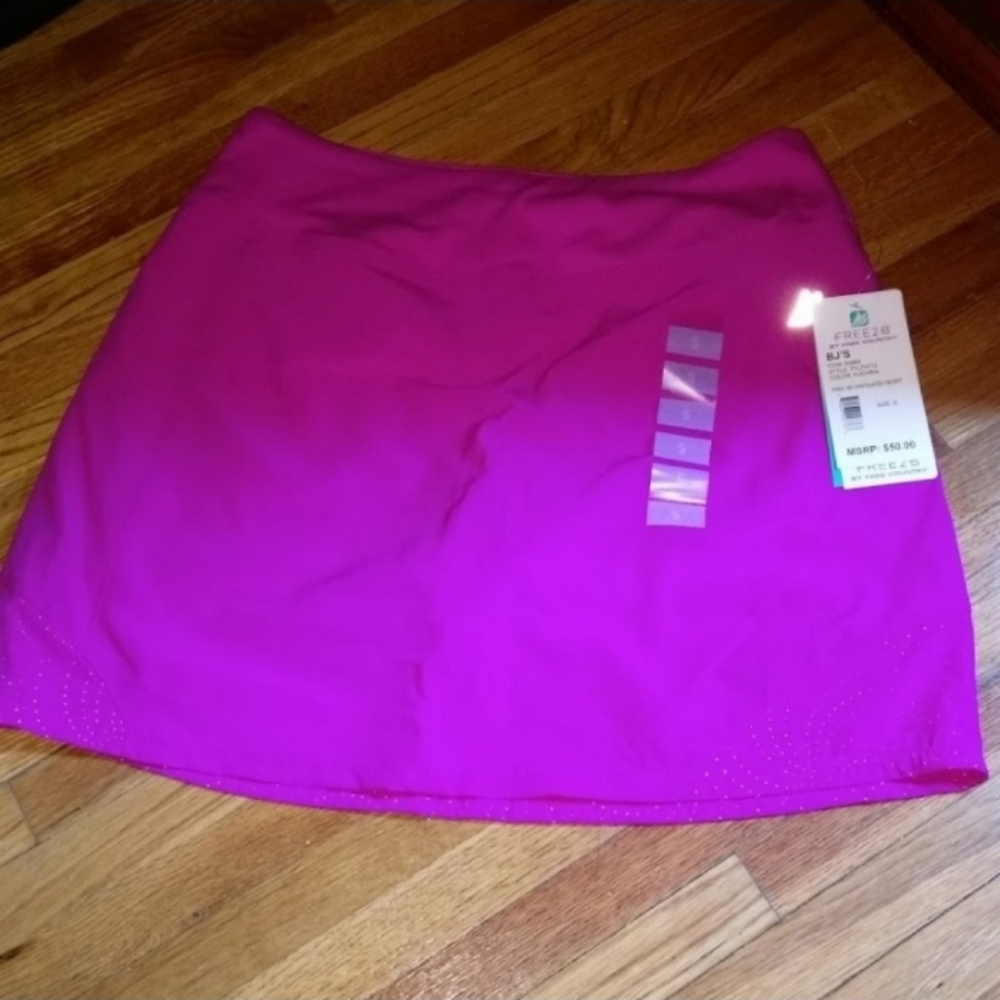 NWT*Free Country ventilated hot pink Skort*sz S